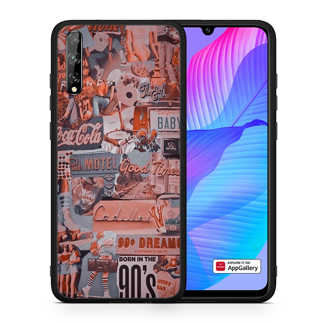Θήκη Huawei P Smart S Born In 90s από τη Smartfits με σχέδιο στο πίσω μέρος και μαύρο περίβλημα | Huawei P Smart S Born In 90s case with colorful back and black bezels
