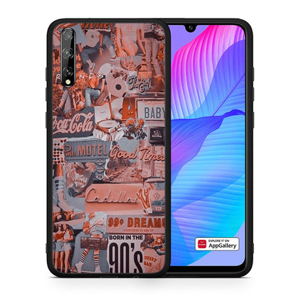 Θήκη Huawei P Smart S Born In 90s από τη Smartfits με σχέδιο στο πίσω μέρος και μαύρο περίβλημα | Huawei P Smart S Born In 90s case with colorful back and black bezels