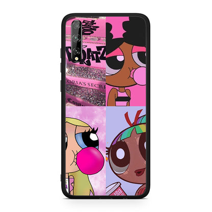Huawei P Smart S Bubble Girls Θήκη Αγίου Βαλεντίνου από τη Smartfits με σχέδιο στο πίσω μέρος και μαύρο περίβλημα | Smartphone case with colorful back and black bezels by Smartfits