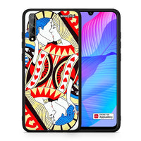 Thumbnail for Θήκη Huawei P Smart S Card Love από τη Smartfits με σχέδιο στο πίσω μέρος και μαύρο περίβλημα | Huawei P Smart S Card Love case with colorful back and black bezels