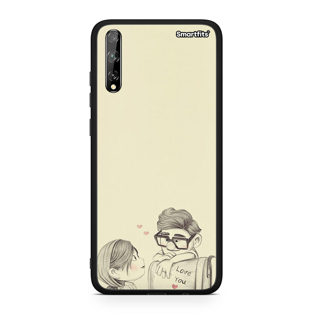 Huawei P Smart S Carl And Ellie θήκη από τη Smartfits με σχέδιο στο πίσω μέρος και μαύρο περίβλημα | Smartphone case with colorful back and black bezels by Smartfits