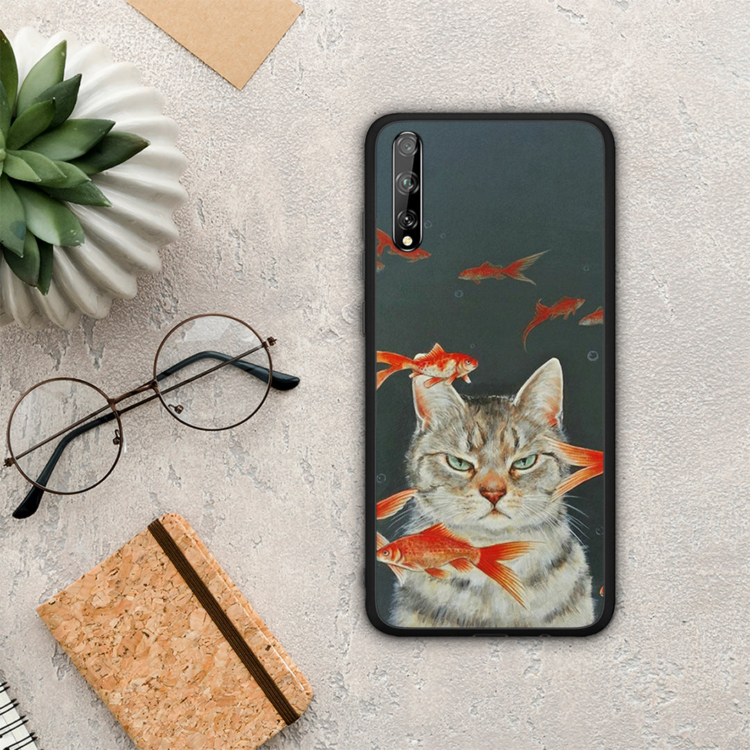 Cat Goldfish - Huawei P Smart S θήκη