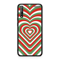 Thumbnail for Huawei P Smart S Christmas Hearts θήκη από τη Smartfits με σχέδιο στο πίσω μέρος και μαύρο περίβλημα | Smartphone case with colorful back and black bezels by Smartfits