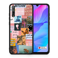 Thumbnail for Θήκη Αγίου Βαλεντίνου Huawei P Smart S Collage Bitchin από τη Smartfits με σχέδιο στο πίσω μέρος και μαύρο περίβλημα | Huawei P Smart S Collage Bitchin case with colorful back and black bezels