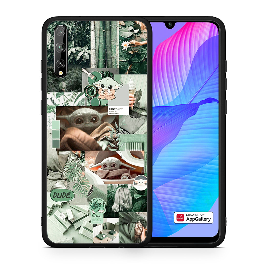 Θήκη Αγίου Βαλεντίνου Huawei P Smart S Collage Dude από τη Smartfits με σχέδιο στο πίσω μέρος και μαύρο περίβλημα | Huawei P Smart S Collage Dude case with colorful back and black bezels