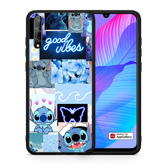 Θήκη Αγίου Βαλεντίνου Huawei P Smart S Collage Good Vibes από τη Smartfits με σχέδιο στο πίσω μέρος και μαύρο περίβλημα | Huawei P Smart S Collage Good Vibes case with colorful back and black bezels