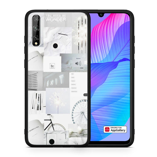 Θήκη Αγίου Βαλεντίνου Huawei P Smart S Collage Make Me Wonder από τη Smartfits με σχέδιο στο πίσω μέρος και μαύρο περίβλημα | Huawei P Smart S Collage Make Me Wonder case with colorful back and black bezels