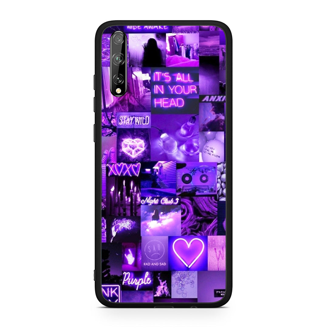 Huawei P Smart S Collage Stay Wild Θήκη Αγίου Βαλεντίνου από τη Smartfits με σχέδιο στο πίσω μέρος και μαύρο περίβλημα | Smartphone case with colorful back and black bezels by Smartfits