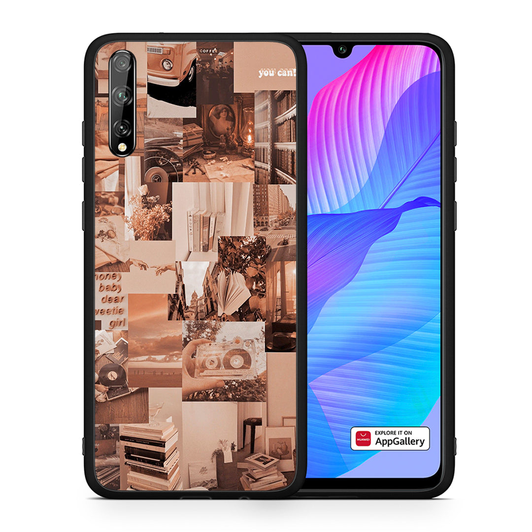 Θήκη Αγίου Βαλεντίνου Huawei P Smart S Collage You Can από τη Smartfits με σχέδιο στο πίσω μέρος και μαύρο περίβλημα | Huawei P Smart S Collage You Can case with colorful back and black bezels