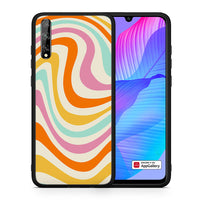 Thumbnail for Θήκη Huawei P Smart S Colourful Waves από τη Smartfits με σχέδιο στο πίσω μέρος και μαύρο περίβλημα | Huawei P Smart S Colourful Waves case with colorful back and black bezels