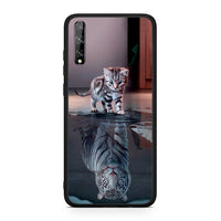 Thumbnail for Huawei P Smart S Tiger Cute θήκη από τη Smartfits με σχέδιο στο πίσω μέρος και μαύρο περίβλημα | Smartphone case with colorful back and black bezels by Smartfits