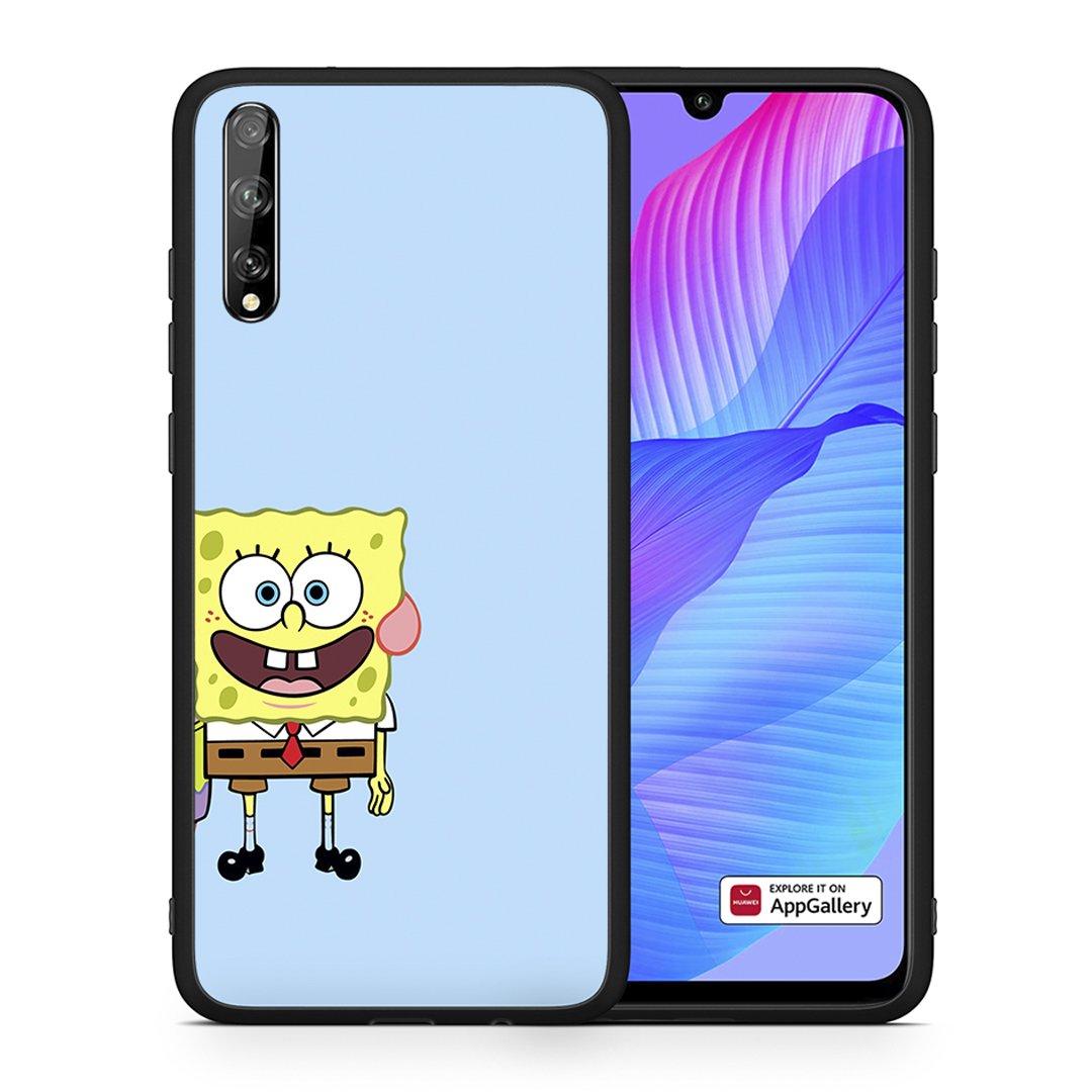 Θήκη Huawei P Smart S Friends Bob από τη Smartfits με σχέδιο στο πίσω μέρος και μαύρο περίβλημα | Huawei P Smart S Friends Bob case with colorful back and black bezels