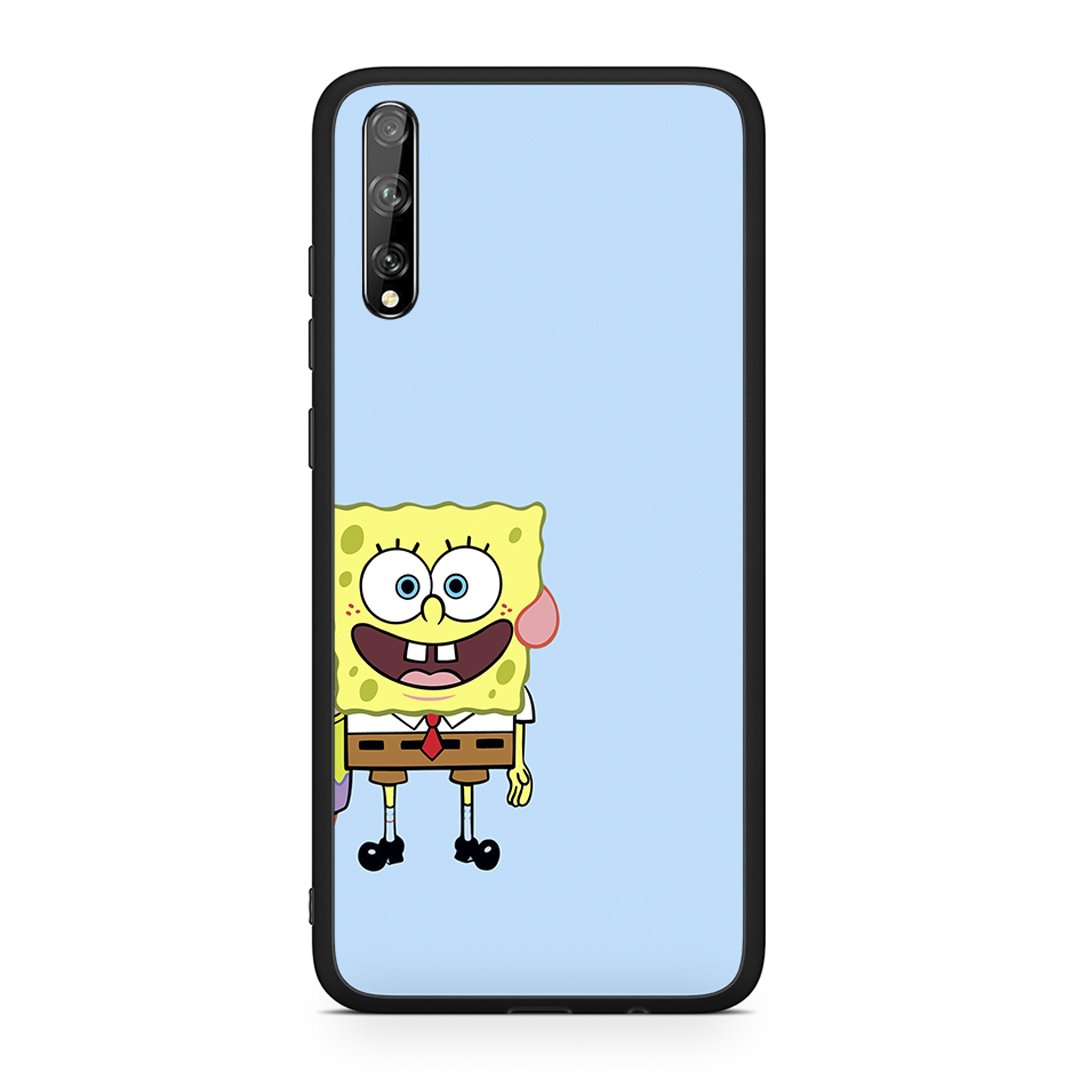 Huawei P Smart S Friends Bob θήκη από τη Smartfits με σχέδιο στο πίσω μέρος και μαύρο περίβλημα | Smartphone case with colorful back and black bezels by Smartfits