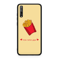 Thumbnail for Huawei P Smart S Fries Before Guys Θήκη Αγίου Βαλεντίνου από τη Smartfits με σχέδιο στο πίσω μέρος και μαύρο περίβλημα | Smartphone case with colorful back and black bezels by Smartfits