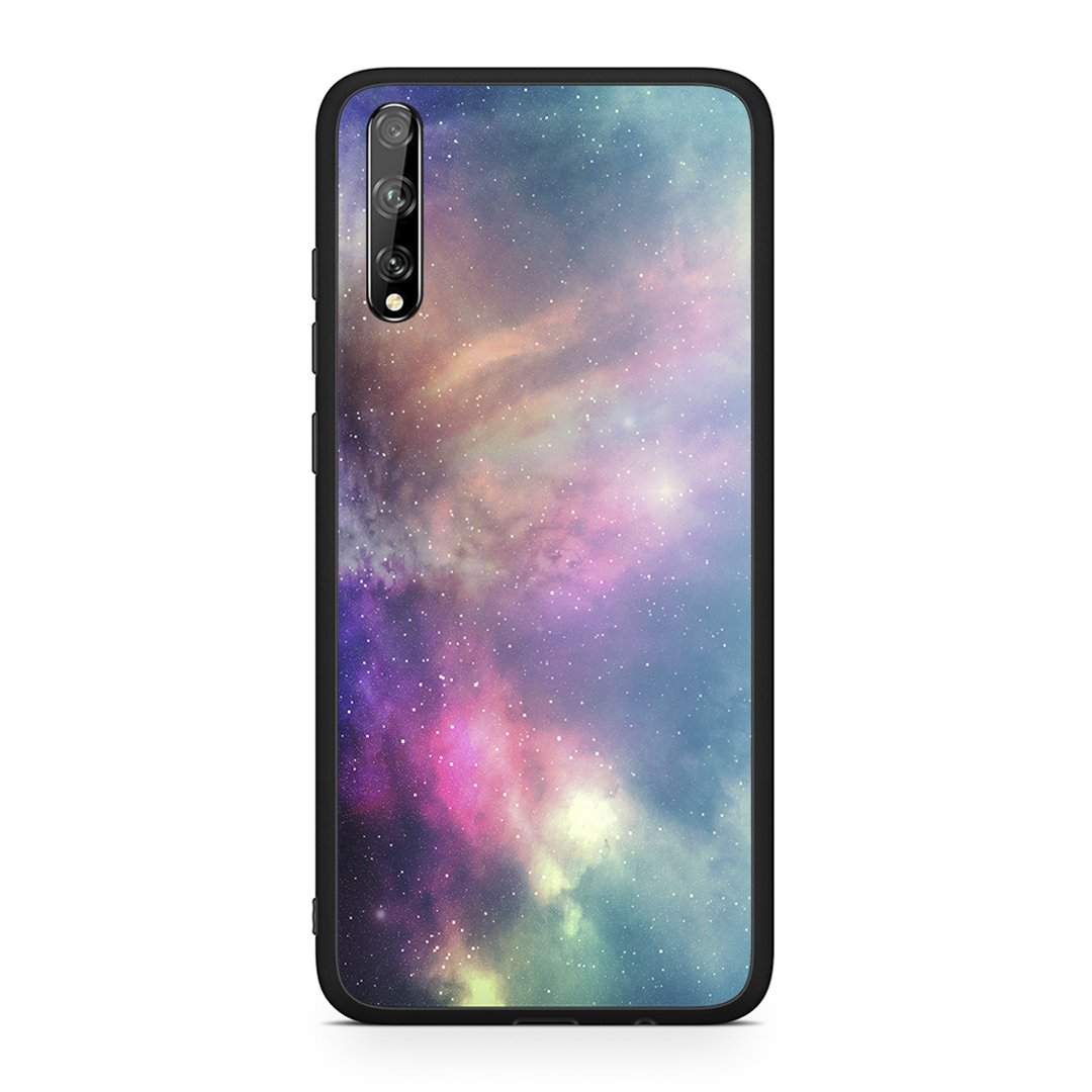 Huawei P Smart S Rainbow Galaxy θήκη από τη Smartfits με σχέδιο στο πίσω μέρος και μαύρο περίβλημα | Smartphone case with colorful back and black bezels by Smartfits