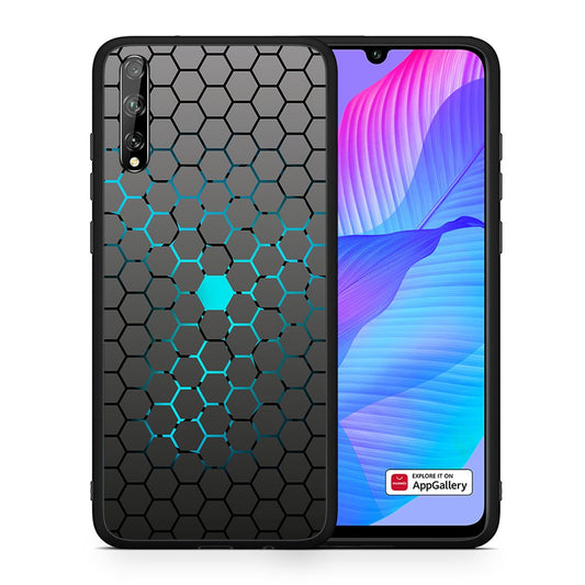 Θήκη Huawei P Smart S Hexagonal Geometric από τη Smartfits με σχέδιο στο πίσω μέρος και μαύρο περίβλημα | Huawei P Smart S Hexagonal Geometric case with colorful back and black bezels