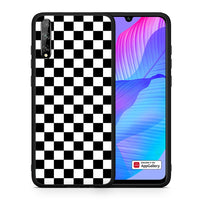 Thumbnail for Θήκη Huawei P Smart S Squares Geometric από τη Smartfits με σχέδιο στο πίσω μέρος και μαύρο περίβλημα | Huawei P Smart S Squares Geometric case with colorful back and black bezels