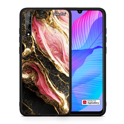 Θήκη Huawei P Smart S Glamorous Pink Marble από τη Smartfits με σχέδιο στο πίσω μέρος και μαύρο περίβλημα | Huawei P Smart S Glamorous Pink Marble case with colorful back and black bezels