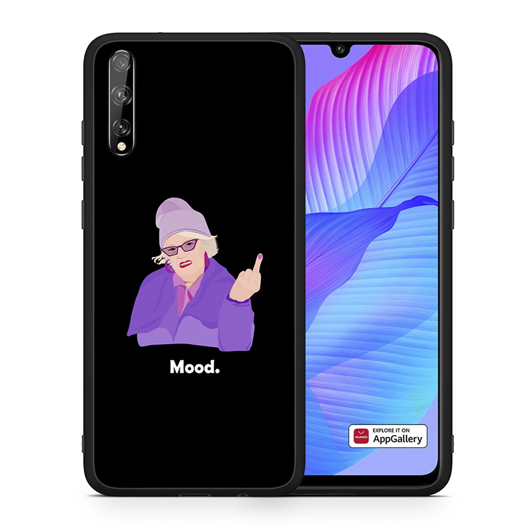 Θήκη Huawei P Smart S Grandma Mood Black από τη Smartfits με σχέδιο στο πίσω μέρος και μαύρο περίβλημα | Huawei P Smart S Grandma Mood Black case with colorful back and black bezels