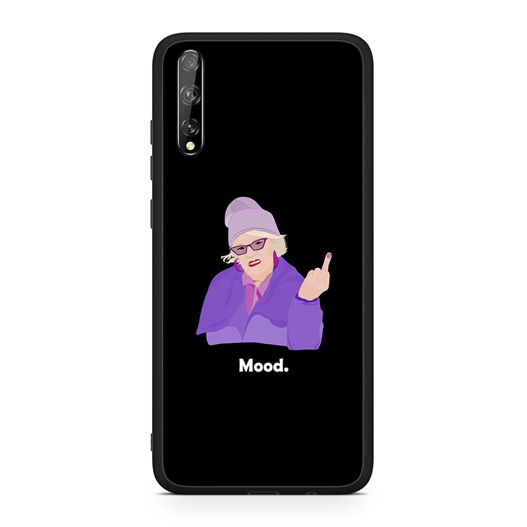 Huawei P Smart S Grandma Mood Black θήκη από τη Smartfits με σχέδιο στο πίσω μέρος και μαύρο περίβλημα | Smartphone case with colorful back and black bezels by Smartfits