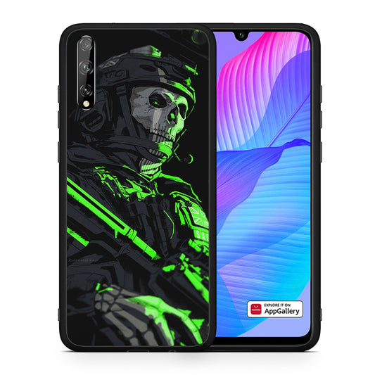 Θήκη Αγίου Βαλεντίνου Huawei P Smart S Green Soldier από τη Smartfits με σχέδιο στο πίσω μέρος και μαύρο περίβλημα | Huawei P Smart S Green Soldier case with colorful back and black bezels