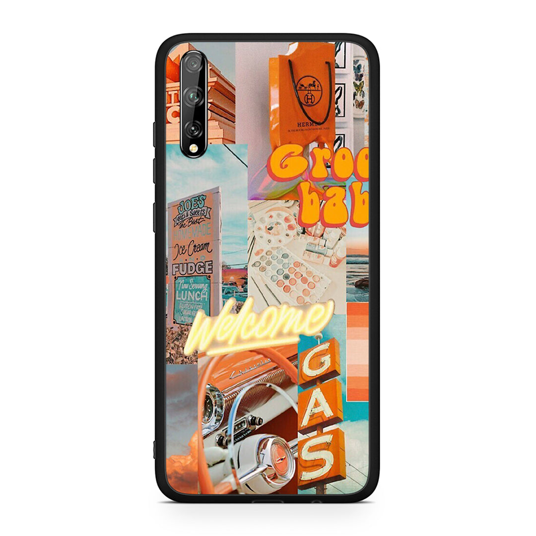 Huawei P Smart S Groovy Babe Θήκη Αγίου Βαλεντίνου από τη Smartfits με σχέδιο στο πίσω μέρος και μαύρο περίβλημα | Smartphone case with colorful back and black bezels by Smartfits
