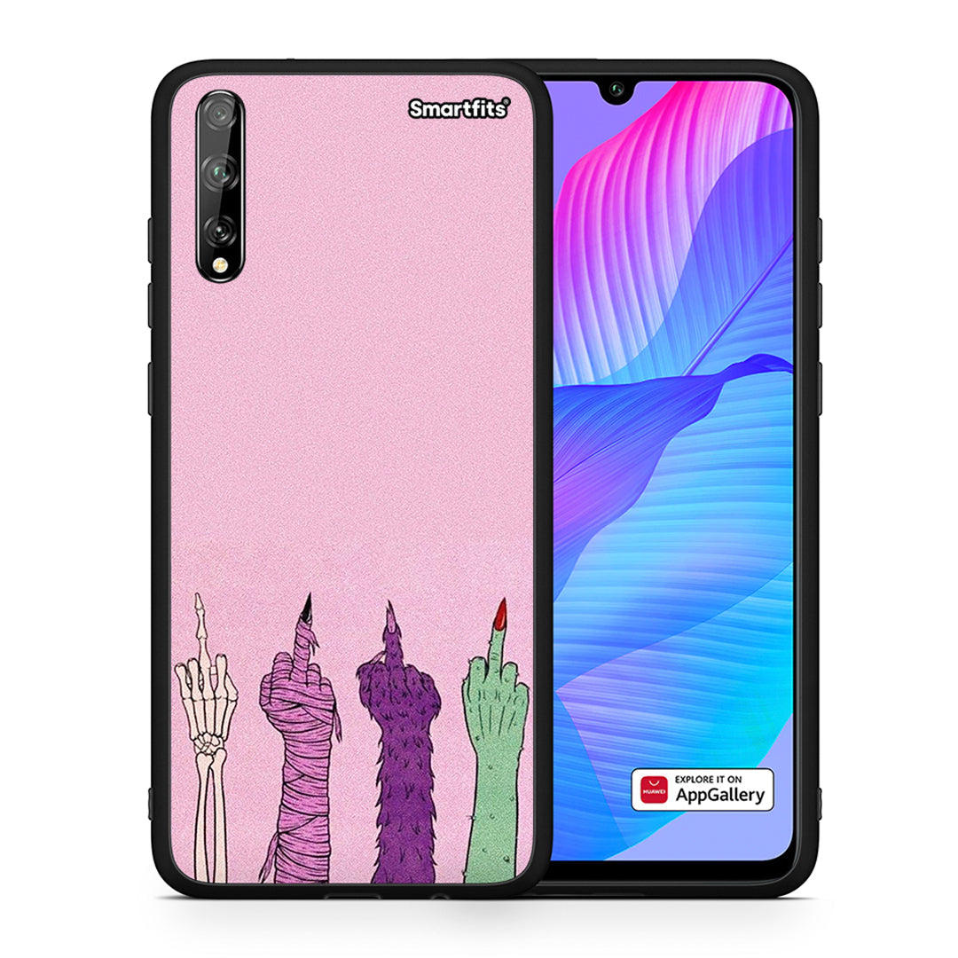Θήκη Huawei P Smart S Halloween Be A Lady από τη Smartfits με σχέδιο στο πίσω μέρος και μαύρο περίβλημα | Huawei P Smart S Halloween Be A Lady case with colorful back and black bezels