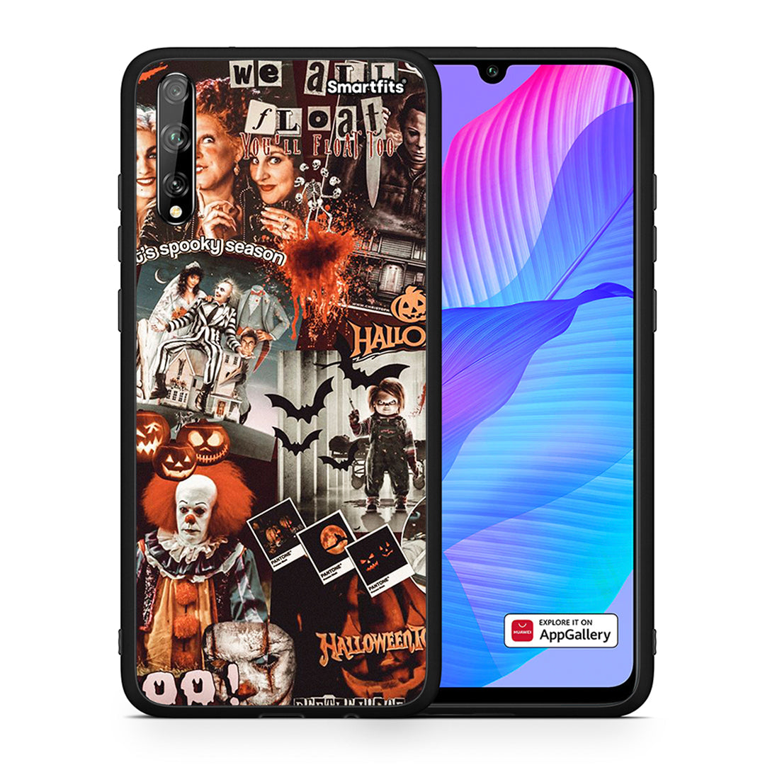 Θήκη Huawei P Smart S Halloween Spooky Season από τη Smartfits με σχέδιο στο πίσω μέρος και μαύρο περίβλημα | Huawei P Smart S Halloween Spooky Season case with colorful back and black bezels