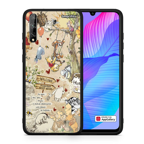 Θήκη Huawei P Smart S Happy Friends από τη Smartfits με σχέδιο στο πίσω μέρος και μαύρο περίβλημα | Huawei P Smart S Happy Friends case with colorful back and black bezels
