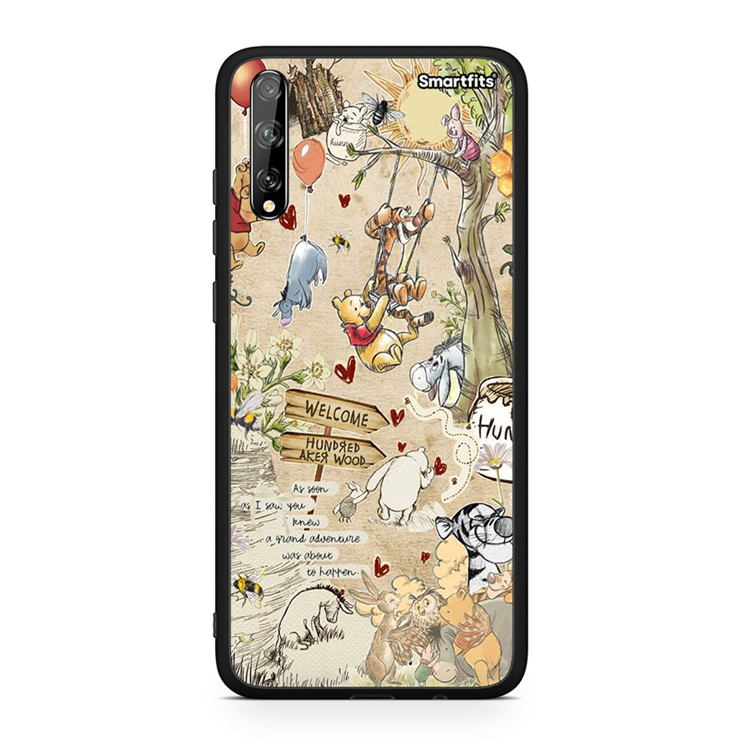 Huawei P Smart S Happy Friends θήκη από τη Smartfits με σχέδιο στο πίσω μέρος και μαύρο περίβλημα | Smartphone case with colorful back and black bezels by Smartfits