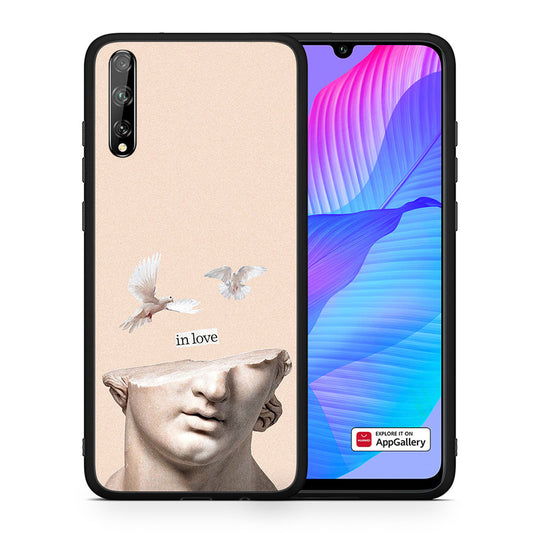 Θήκη Huawei P Smart S In Love από τη Smartfits με σχέδιο στο πίσω μέρος και μαύρο περίβλημα | Huawei P Smart S In Love case with colorful back and black bezels