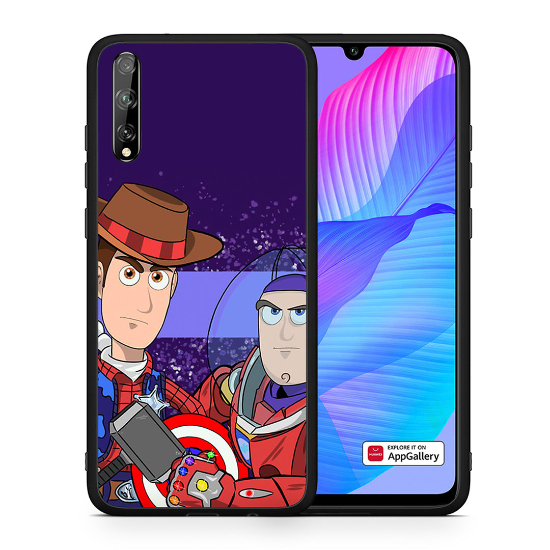 Θήκη Huawei P Smart S Infinity Story από τη Smartfits με σχέδιο στο πίσω μέρος και μαύρο περίβλημα | Huawei P Smart S Infinity Story case with colorful back and black bezels