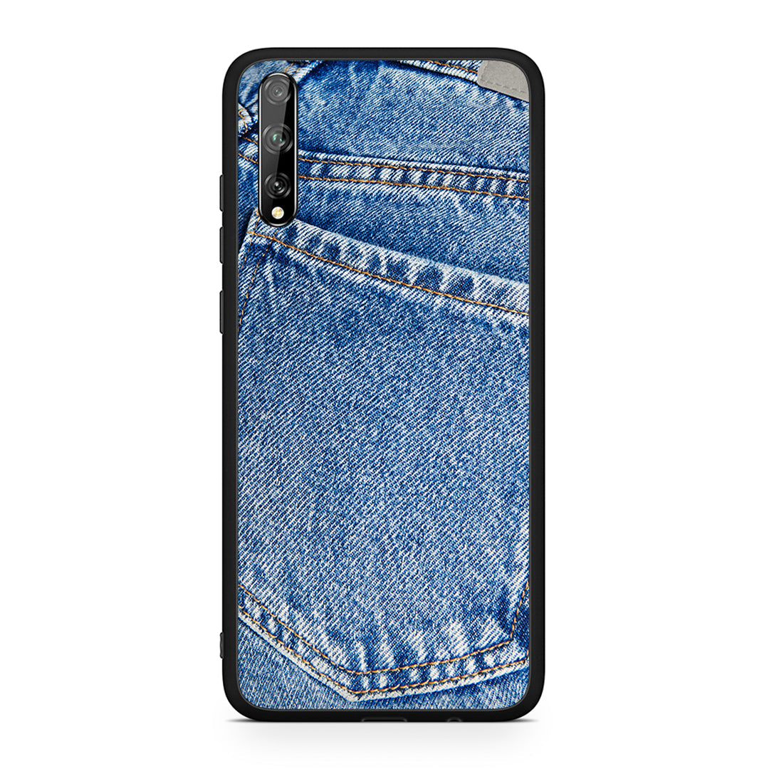 Huawei P Smart S Jeans Pocket θήκη από τη Smartfits με σχέδιο στο πίσω μέρος και μαύρο περίβλημα | Smartphone case with colorful back and black bezels by Smartfits