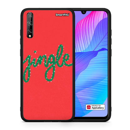 Θήκη Huawei P Smart S Jingle Xmas από τη Smartfits με σχέδιο στο πίσω μέρος και μαύρο περίβλημα | Huawei P Smart S Jingle Xmas case with colorful back and black bezels