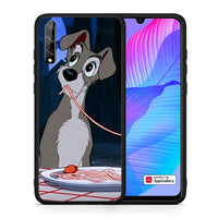 Thumbnail for Θήκη Αγίου Βαλεντίνου Huawei P Smart S Lady And Tramp 1 από τη Smartfits με σχέδιο στο πίσω μέρος και μαύρο περίβλημα | Huawei P Smart S Lady And Tramp 1 case with colorful back and black bezels