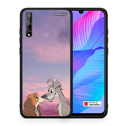 Θήκη Huawei P Smart S Lady And Tramp από τη Smartfits με σχέδιο στο πίσω μέρος και μαύρο περίβλημα | Huawei P Smart S Lady And Tramp case with colorful back and black bezels
