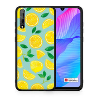 Thumbnail for Θήκη Huawei P Smart S Lemons από τη Smartfits με σχέδιο στο πίσω μέρος και μαύρο περίβλημα | Huawei P Smart S Lemons case with colorful back and black bezels