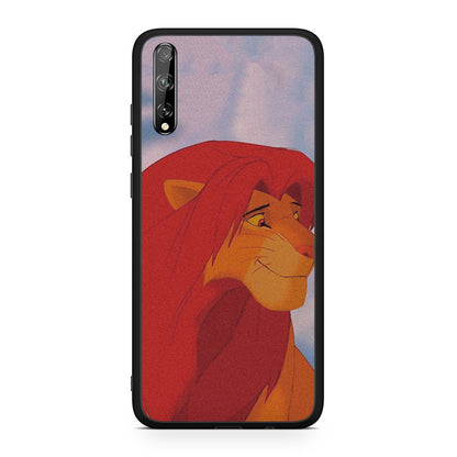 Huawei P Smart S Lion Love 1 Θήκη Αγίου Βαλεντίνου από τη Smartfits με σχέδιο στο πίσω μέρος και μαύρο περίβλημα | Smartphone case with colorful back and black bezels by Smartfits