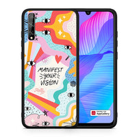 Thumbnail for Θήκη Huawei P Smart S Manifest Your Vision από τη Smartfits με σχέδιο στο πίσω μέρος και μαύρο περίβλημα | Huawei P Smart S Manifest Your Vision case with colorful back and black bezels