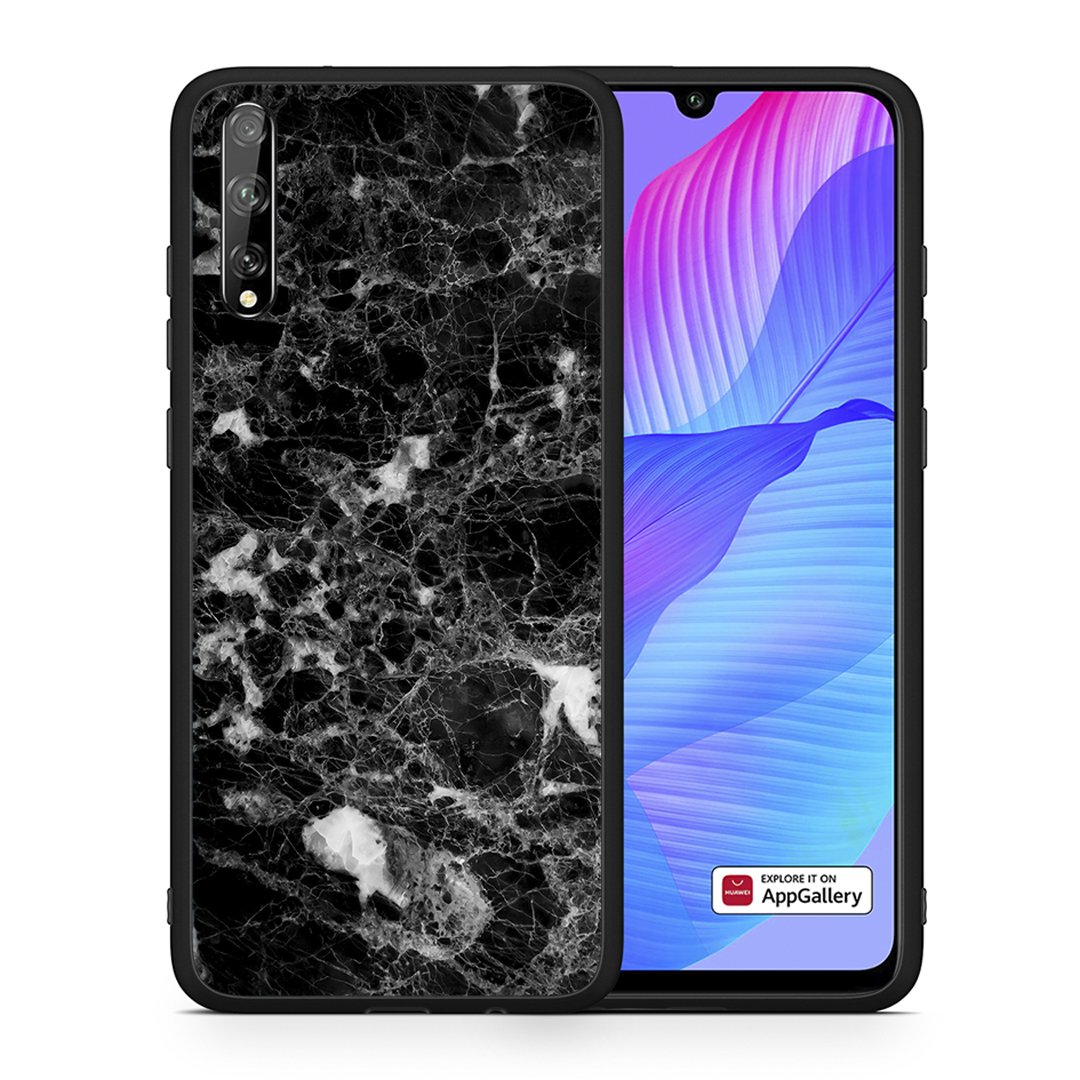 Θήκη Huawei P Smart S Male Marble από τη Smartfits με σχέδιο στο πίσω μέρος και μαύρο περίβλημα | Huawei P Smart S Male Marble case with colorful back and black bezels