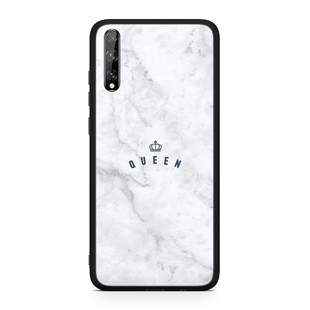 Huawei P Smart S Queen Marble θήκη από τη Smartfits με σχέδιο στο πίσω μέρος και μαύρο περίβλημα | Smartphone case with colorful back and black bezels by Smartfits