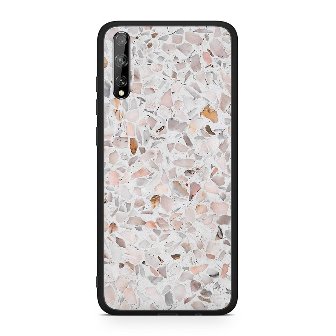 Huawei P Smart S Marble Terrazzo θήκη από τη Smartfits με σχέδιο στο πίσω μέρος και μαύρο περίβλημα | Smartphone case with colorful back and black bezels by Smartfits