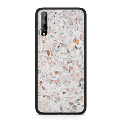 Huawei P Smart S Marble Terrazzo θήκη από τη Smartfits με σχέδιο στο πίσω μέρος και μαύρο περίβλημα | Smartphone case with colorful back and black bezels by Smartfits