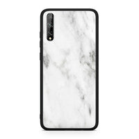 Thumbnail for Huawei P Smart S White marble θήκη από τη Smartfits με σχέδιο στο πίσω μέρος και μαύρο περίβλημα | Smartphone case with colorful back and black bezels by Smartfits