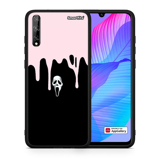 Θήκη Huawei P Smart S Melting Halloween Mask από τη Smartfits με σχέδιο στο πίσω μέρος και μαύρο περίβλημα | Huawei P Smart S Melting Halloween Mask case with colorful back and black bezels