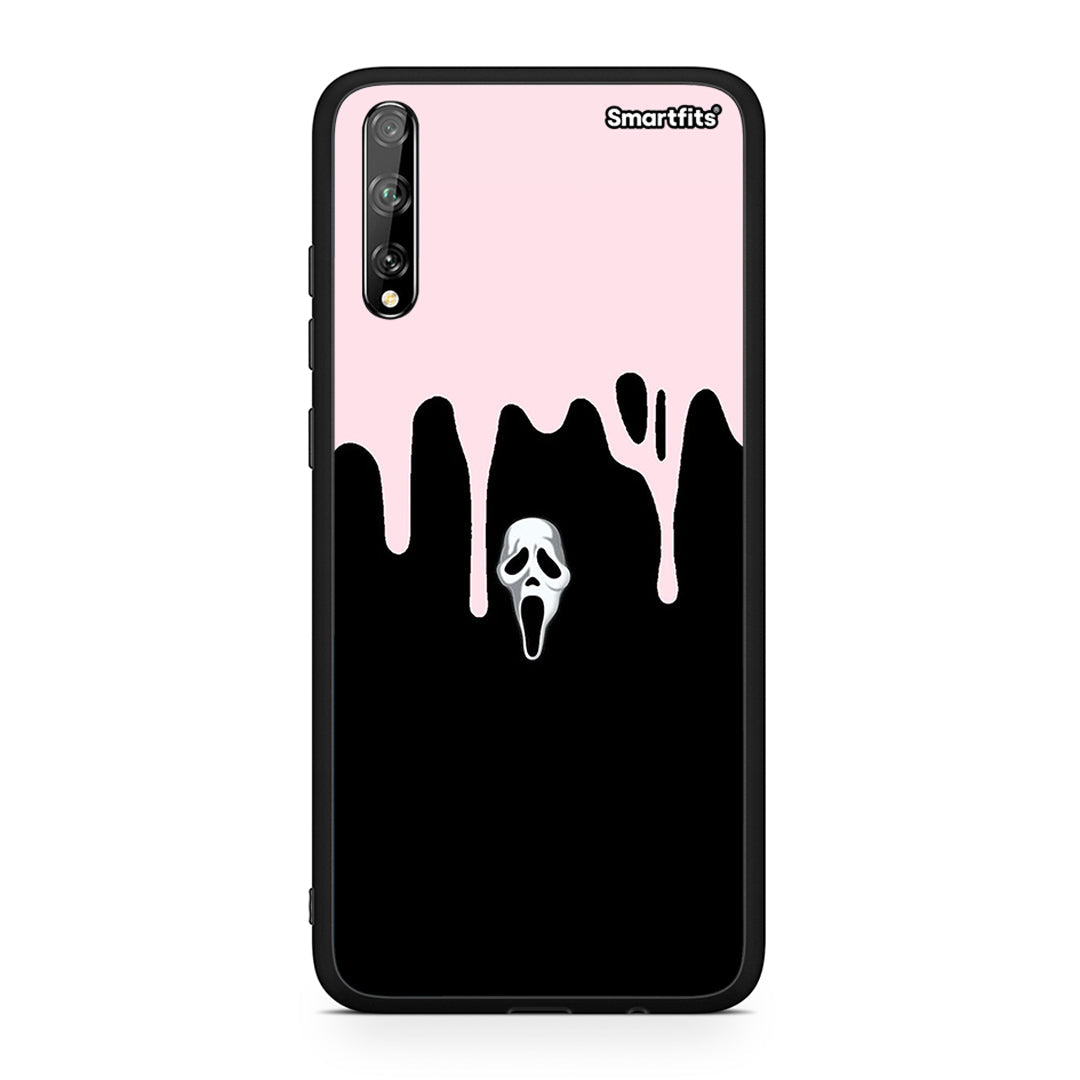 Huawei P Smart S Melting Halloween Mask Θήκη από τη Smartfits με σχέδιο στο πίσω μέρος και μαύρο περίβλημα | Smartphone case with colorful back and black bezels by Smartfits
