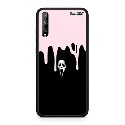 Huawei P Smart S Melting Halloween Mask Θήκη από τη Smartfits με σχέδιο στο πίσω μέρος και μαύρο περίβλημα | Smartphone case with colorful back and black bezels by Smartfits