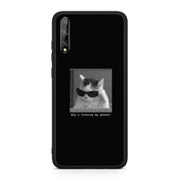 Thumbnail for Huawei P Smart S Meme Cat θήκη από τη Smartfits με σχέδιο στο πίσω μέρος και μαύρο περίβλημα | Smartphone case with colorful back and black bezels by Smartfits