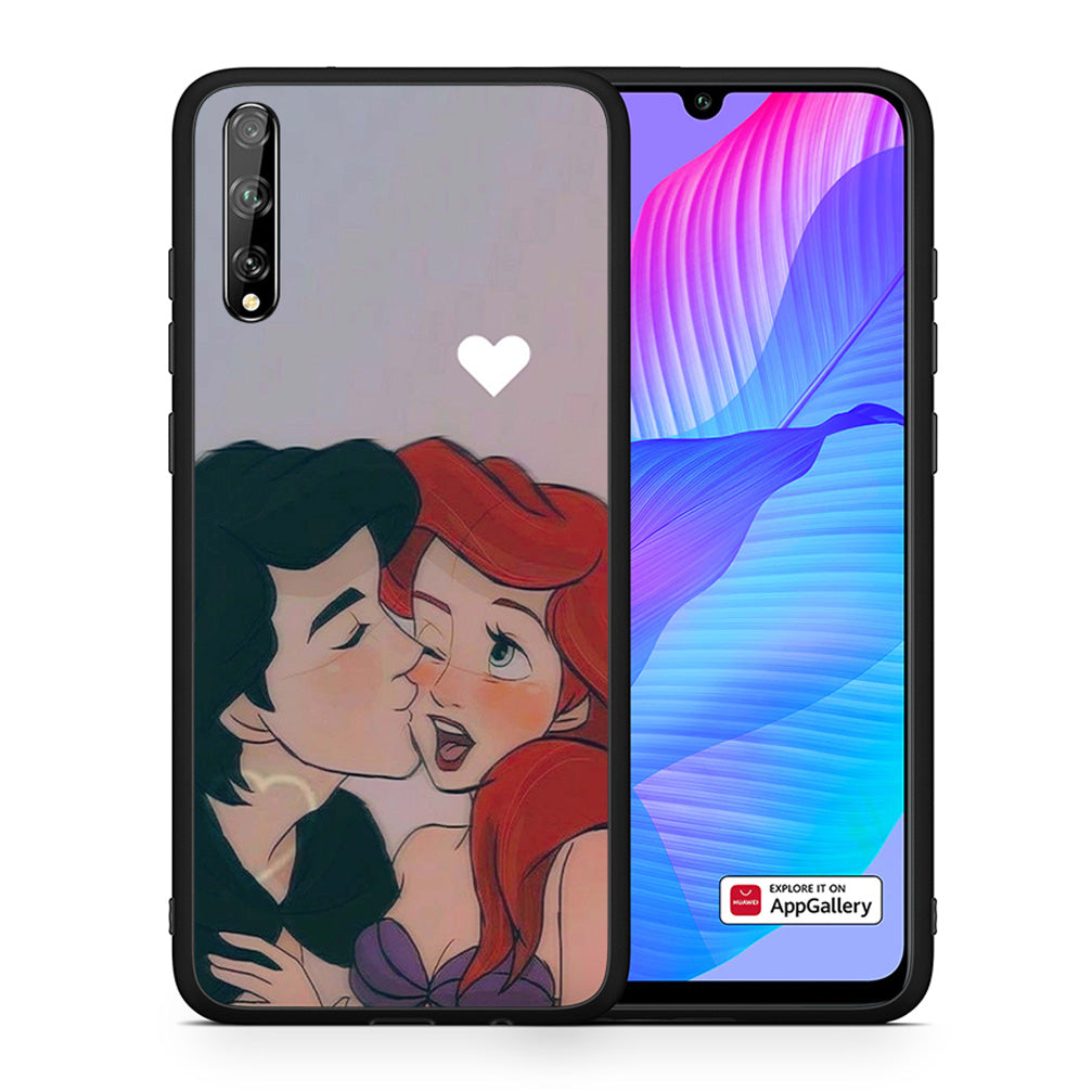 Θήκη Αγίου Βαλεντίνου Huawei P Smart S Mermaid Love από τη Smartfits με σχέδιο στο πίσω μέρος και μαύρο περίβλημα | Huawei P Smart S Mermaid Love case with colorful back and black bezels