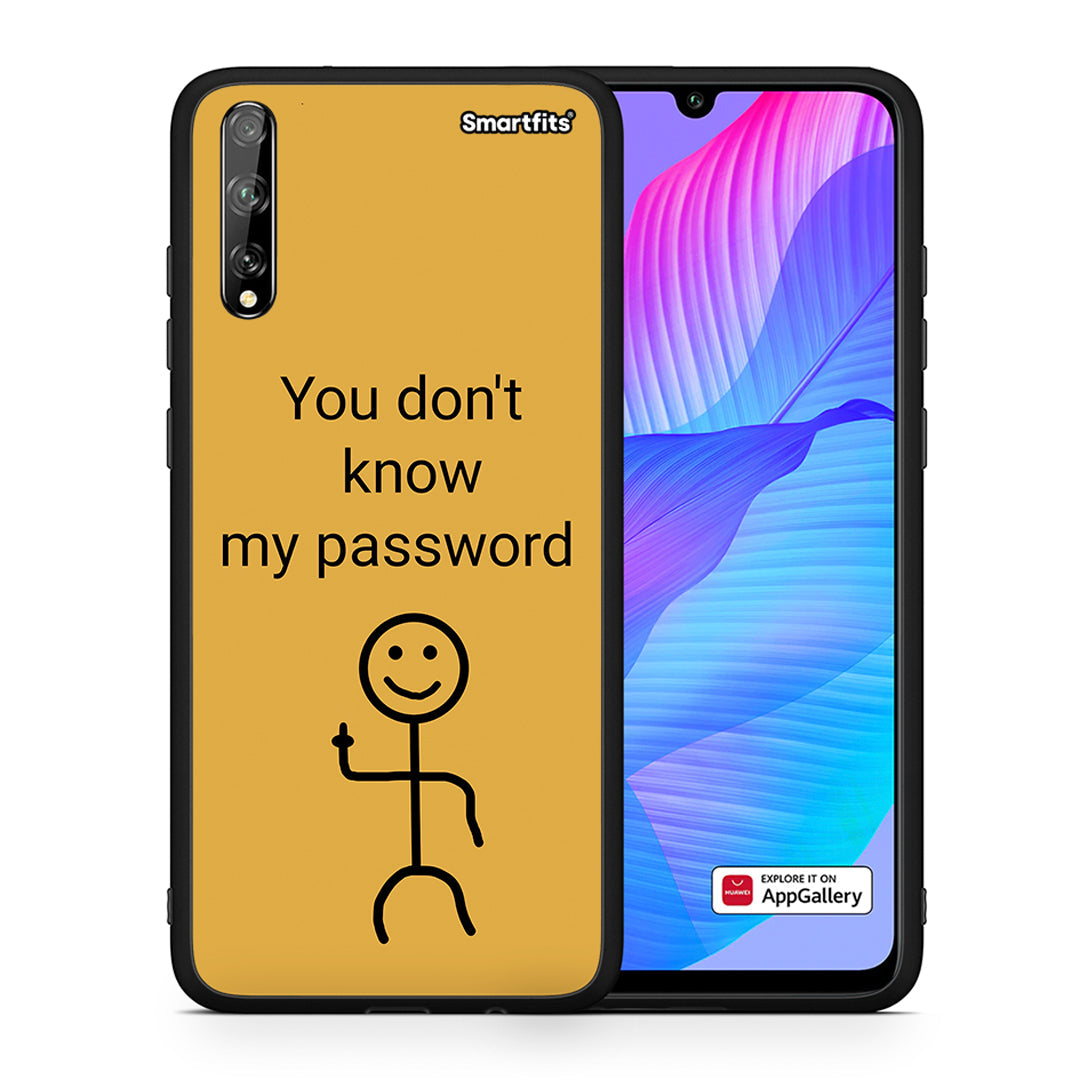 Θήκη Huawei P Smart S My Password από τη Smartfits με σχέδιο στο πίσω μέρος και μαύρο περίβλημα | Huawei P Smart S My Password case with colorful back and black bezels